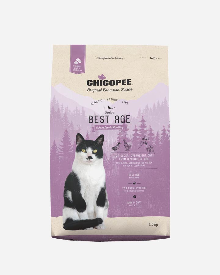 Billede af Chicopee Classic Nature Line Cat Senior Best Age - Fjerkræ - 1.5 kg