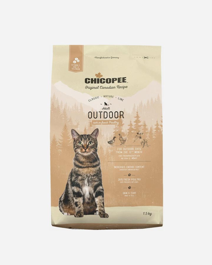 Billede af Chicopee Classic Nature Line Cat Adult Outdoor - Fjerkræ - 1.5 kg