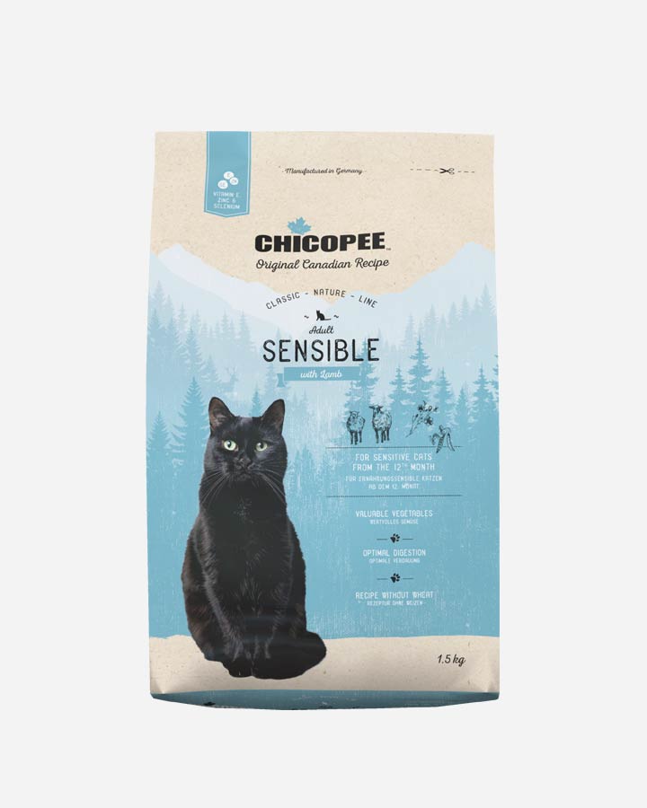 Se Chicopee Classic Nature Line Cat Adult Sensible - Lam - 1.5 kg hos Petlux.dk