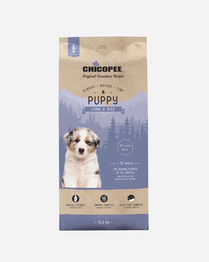 Billede af Chicopee Classic Nature Line Puppy - Lam og Ris - 15 kg