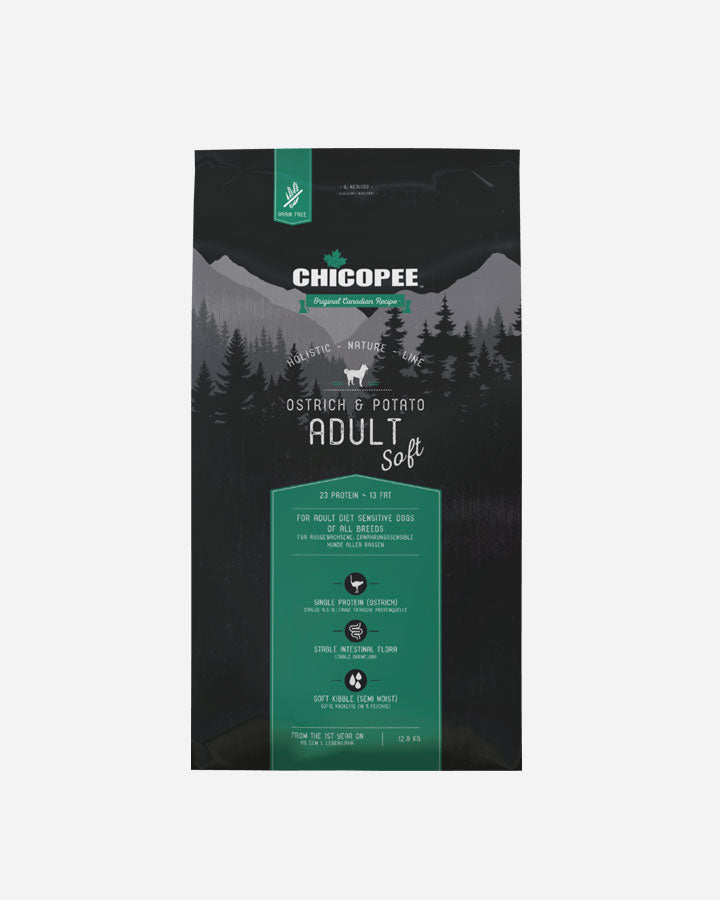 Billede af Chicopee Holistic Nature Line Soft Adult - Struds og Kartoffel - 12 kg