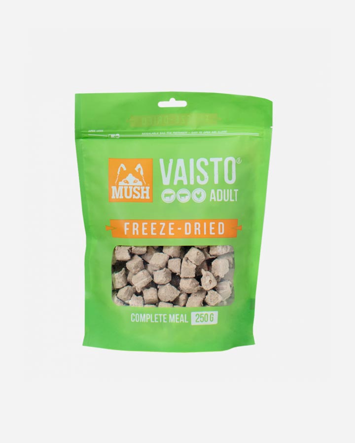 Billede af MUSH Vaisto - Frysetørret Hundefoder med Okse, Gris Kylling og Grønsager - 250g