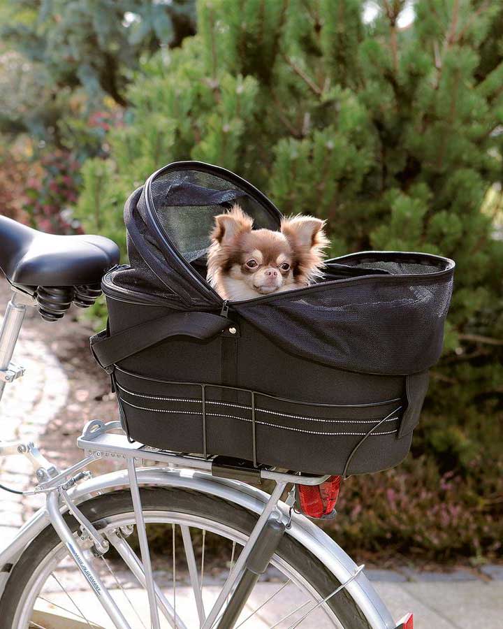 Cykel taske til hund • Se pris (2 butikker) hos Nielsens Dyreshop »