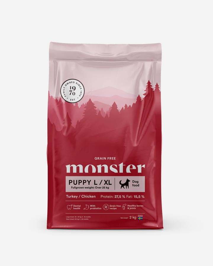 Billede af Monster Puppy Large Breed - Kornfrit, Kalkun og Kylling - 2kg