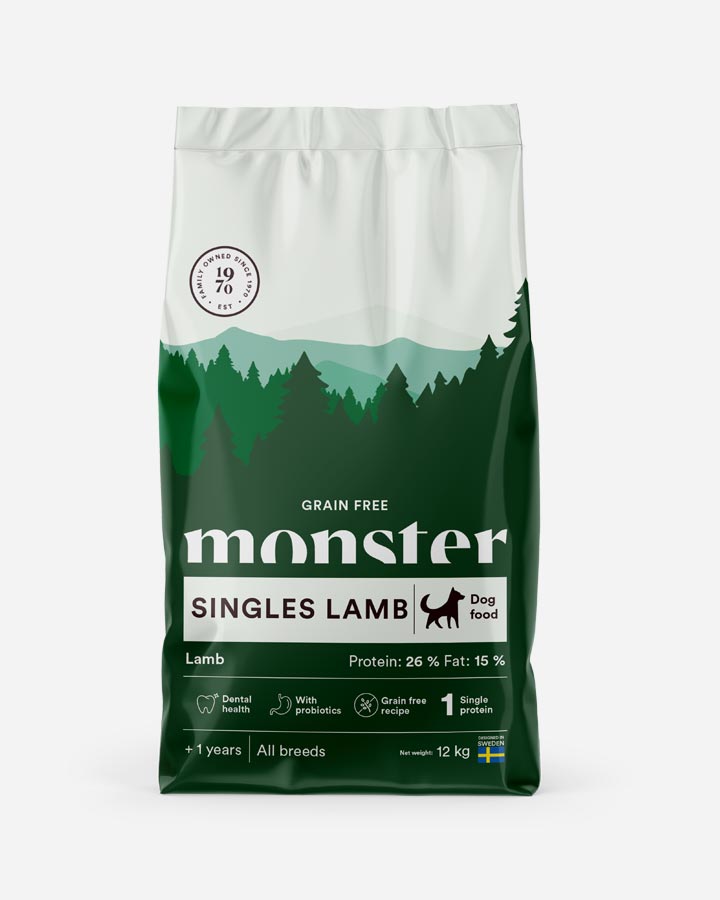 Billede af Monster Singles - Kornfrit og Lam - 12kg