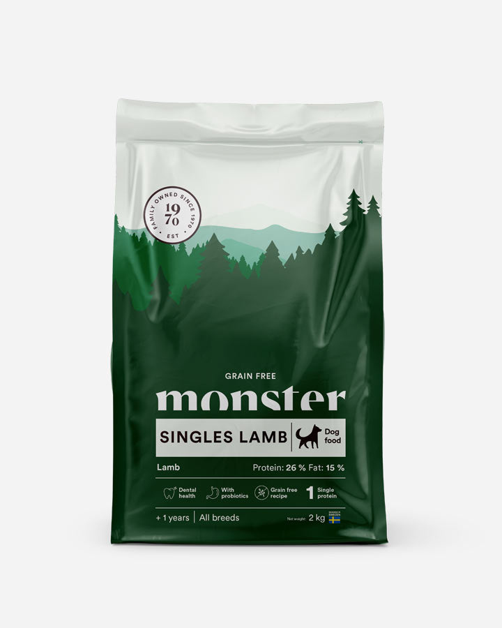 Billede af Monster Singles - Kornfrit og Lam - 2kg