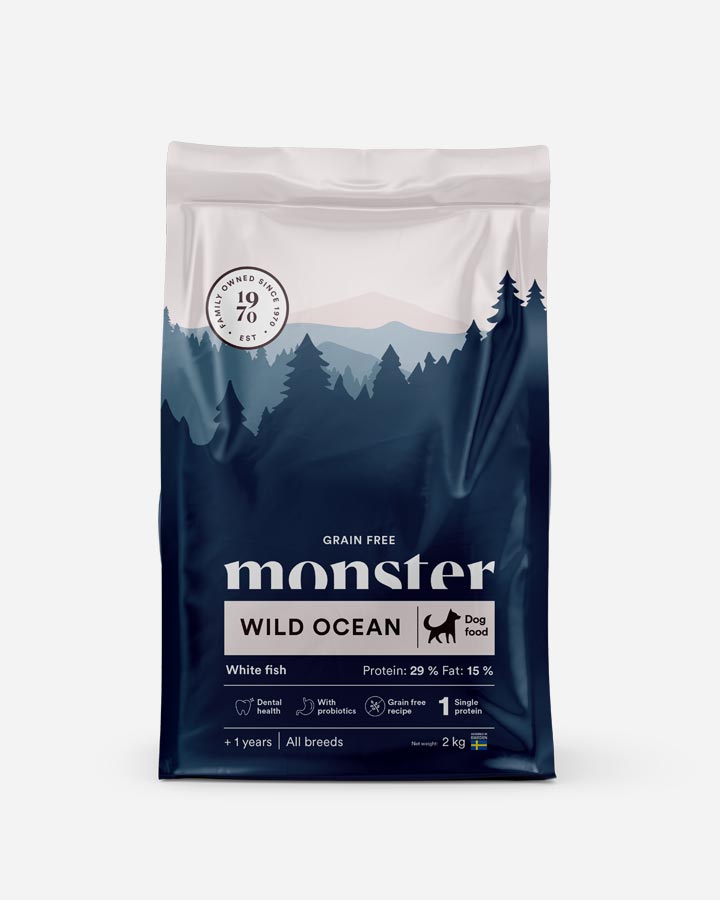 Billede af Monster Wild Ocean (Sensitive) - Kornfrit og Hvid fisk - 2kg