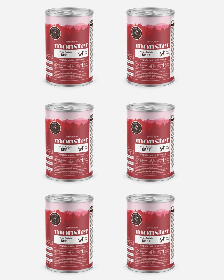 Billede af Monster Adult Single Protein - Vådfoder med Beef 6 stk