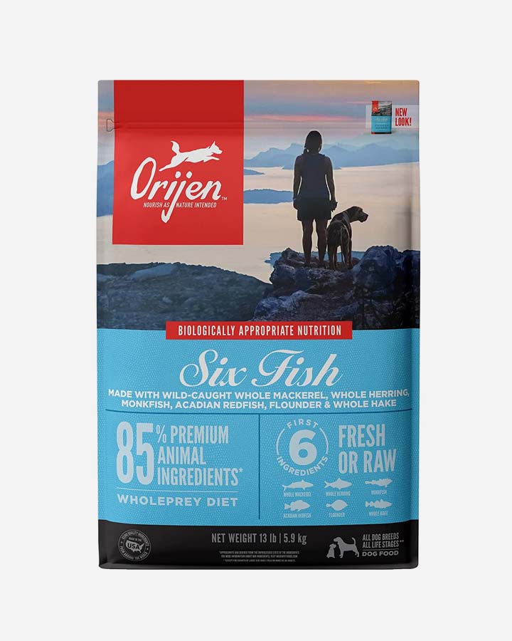 Orijen Six Fish - Stillehavsfisk med Omega fedtsyrer, 6 kg