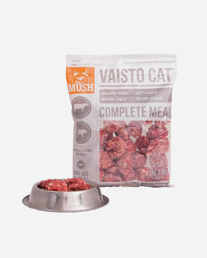 Billede af MUSH Vaisto CAT - Hvid - Okse & Gris - 800g