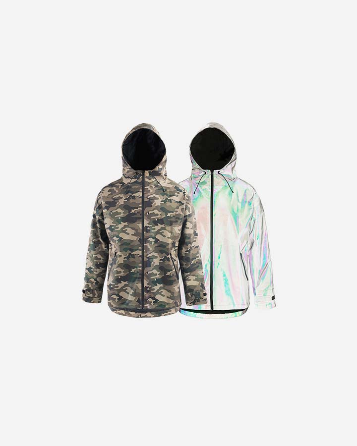 Billede af Paikka Human Visibility regnfrakke Unisex - Camo, X-Small