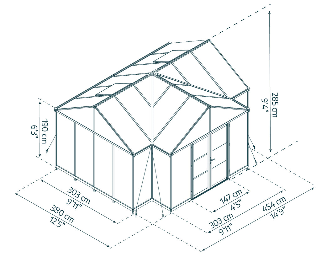 Palram-Canopia-Greenhouses_Triomphe_Dimensions