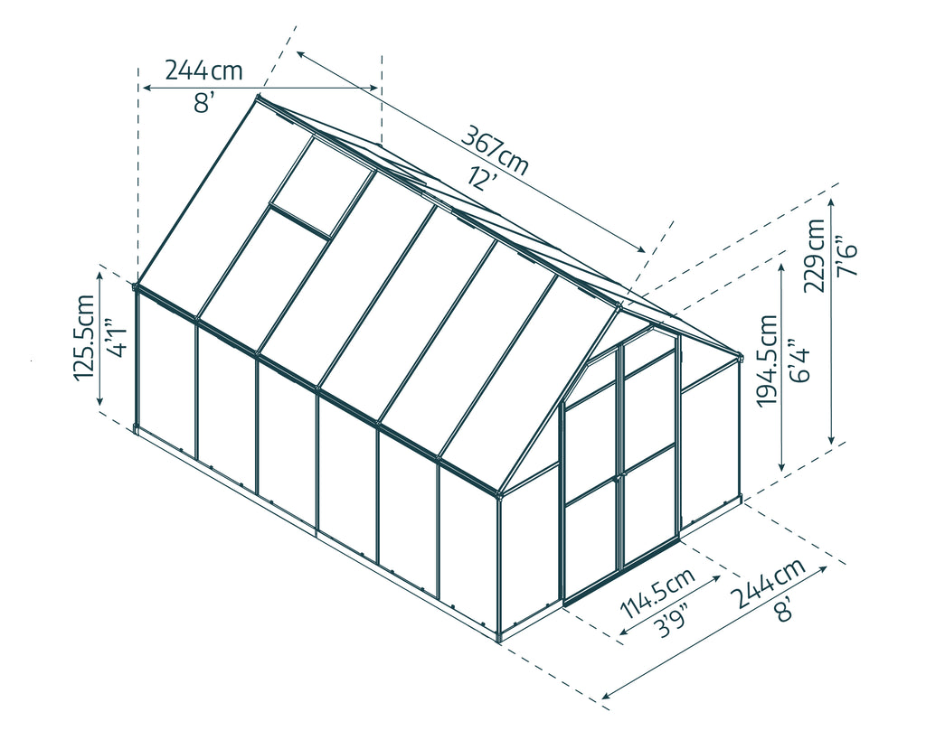 Palram-Canopia_Greenhouses_Essence_8x12_Silver_Dimensions