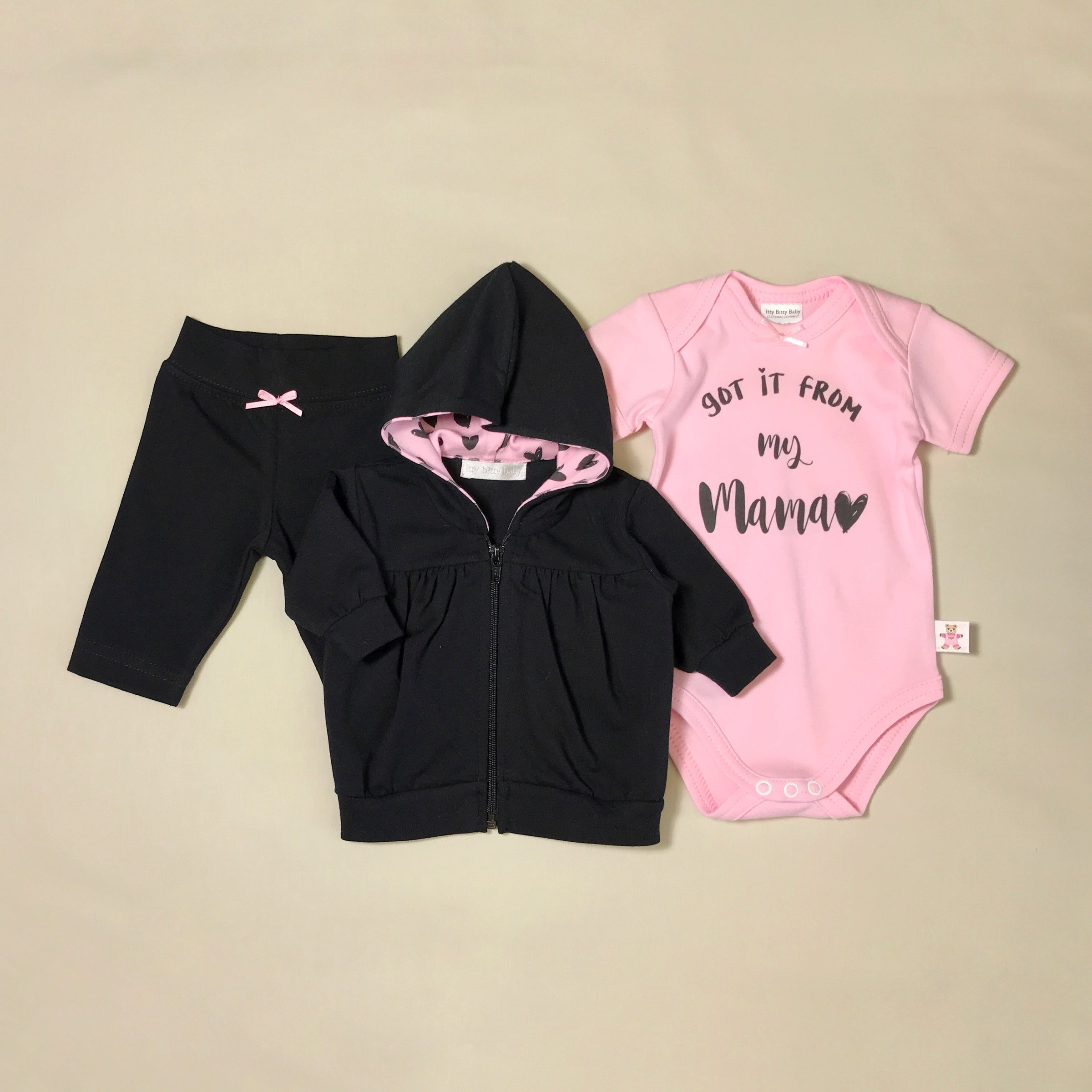 black preemie onesie