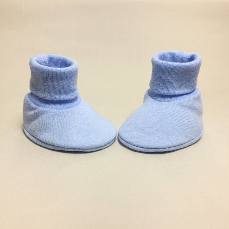 blue baby booties