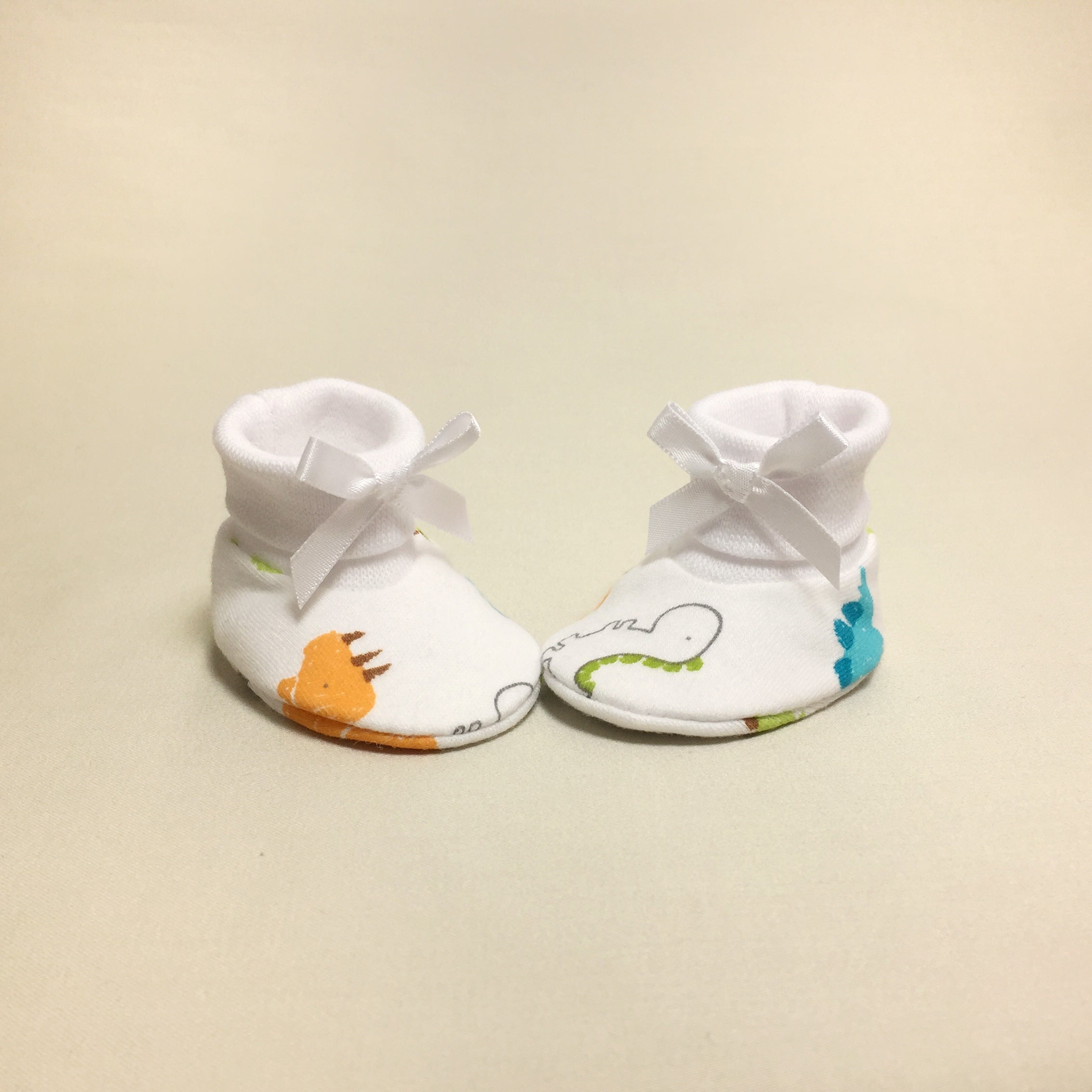 dinosaur baby booties