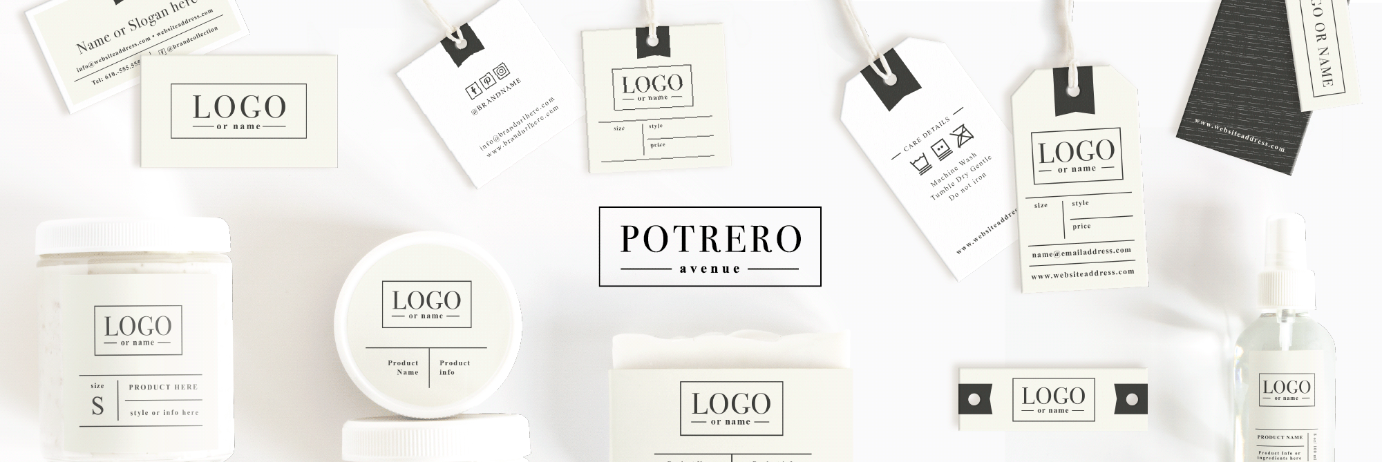 Potrero Avenue Angled Corner Hang Tags