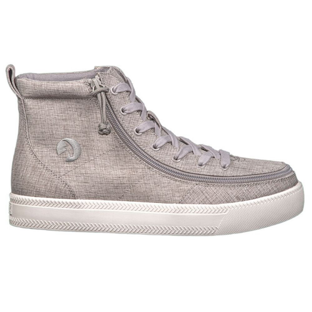 Mens Billy Footwear High Top Linen Shoes - Grey 