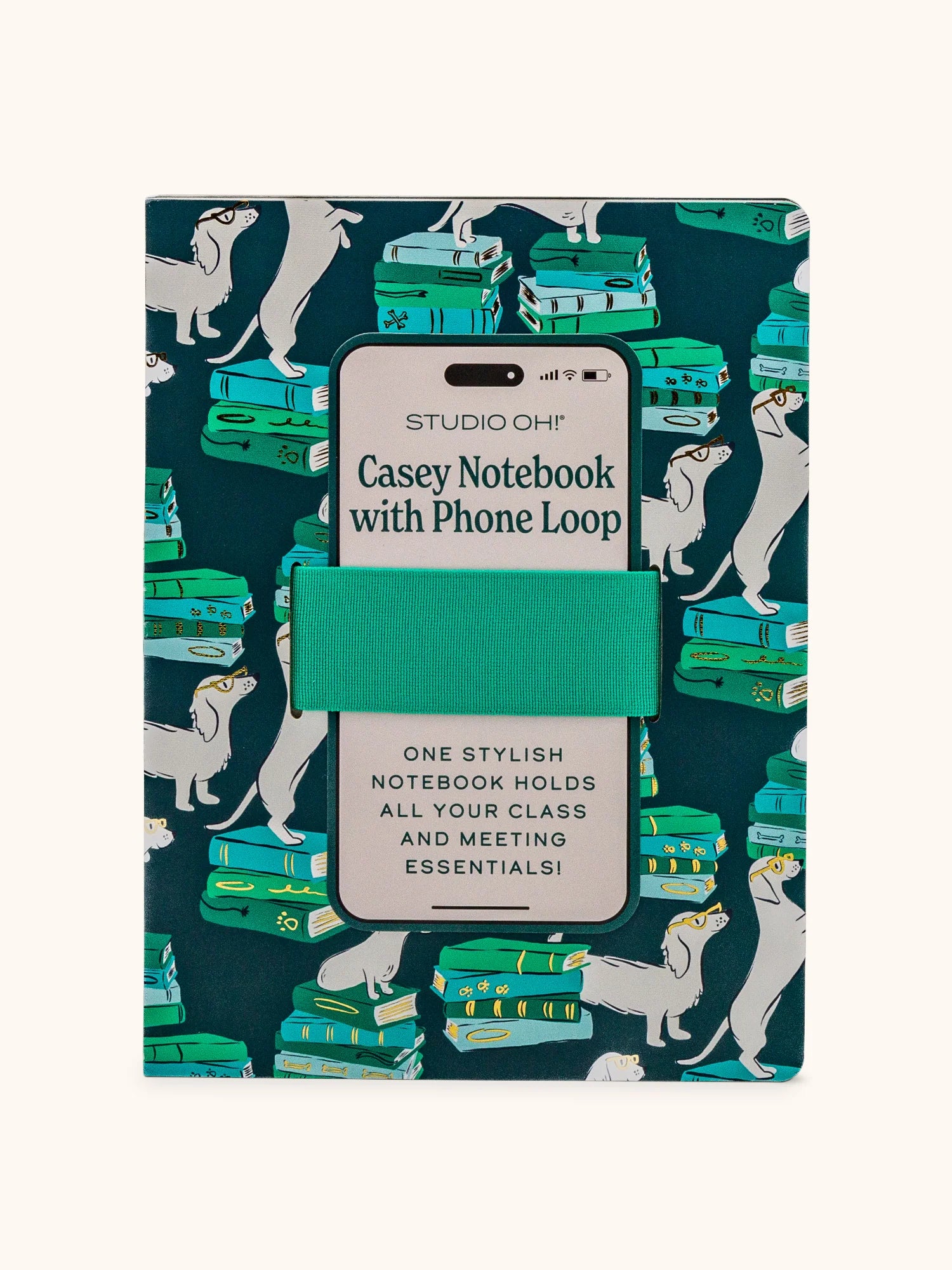 Small Pups Casey Notebook with Phone Loop