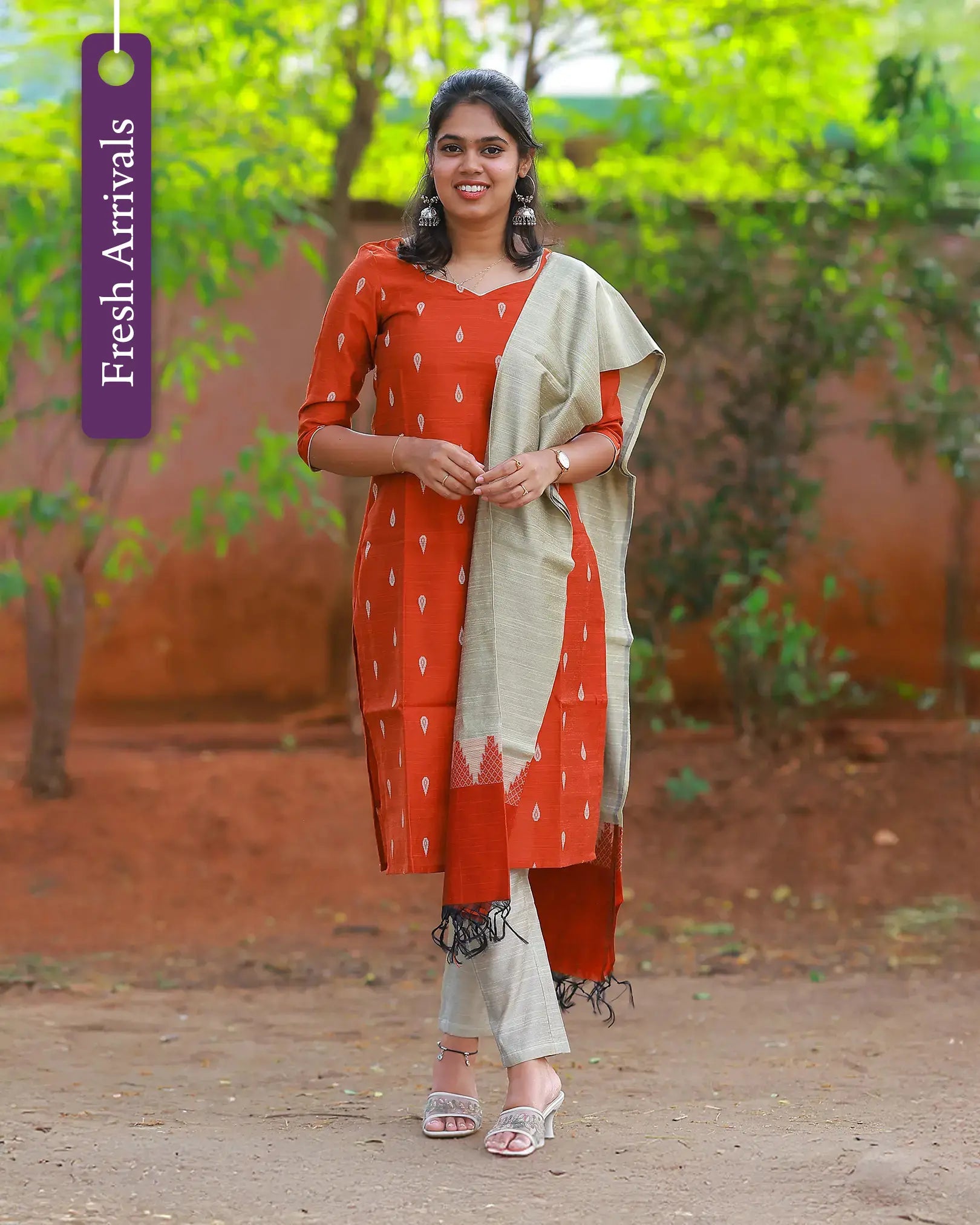 Sevvannam Kurta set with Dupatta