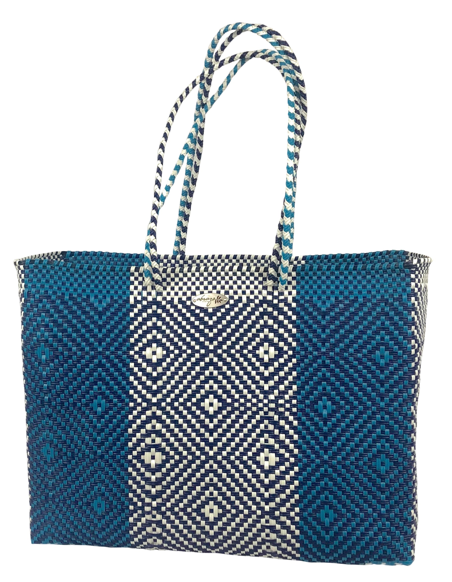 Santa Barbara short handled tote, fair trade tote plastic beach