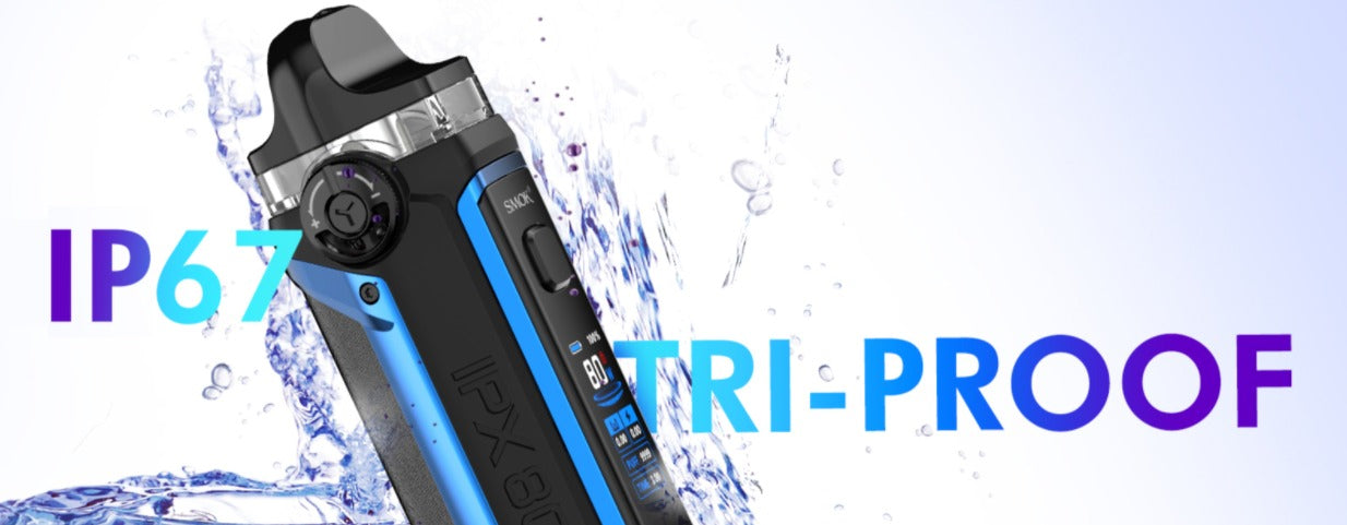 IP67 Tri-Proof. Protects from water splashing, dust, shaking and drops.