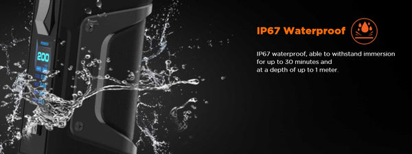 IP67 Waterproof for up to 30 minutes, up to a depth of 1 meter