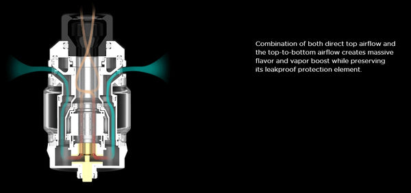 Leakproof top airflow design and excellent flavour and vape production