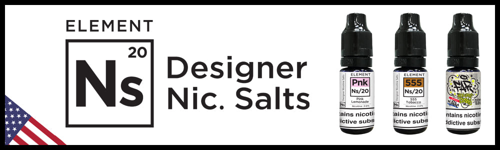 Vape UK | Element & FAR NS Designer Nic Salts E-Liquids | 3 for £12