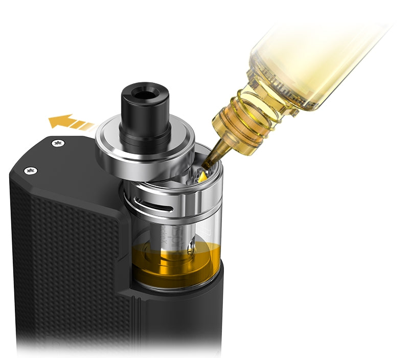 A simple slide to fill operation makes for easy refilling of your favourite e-liquids