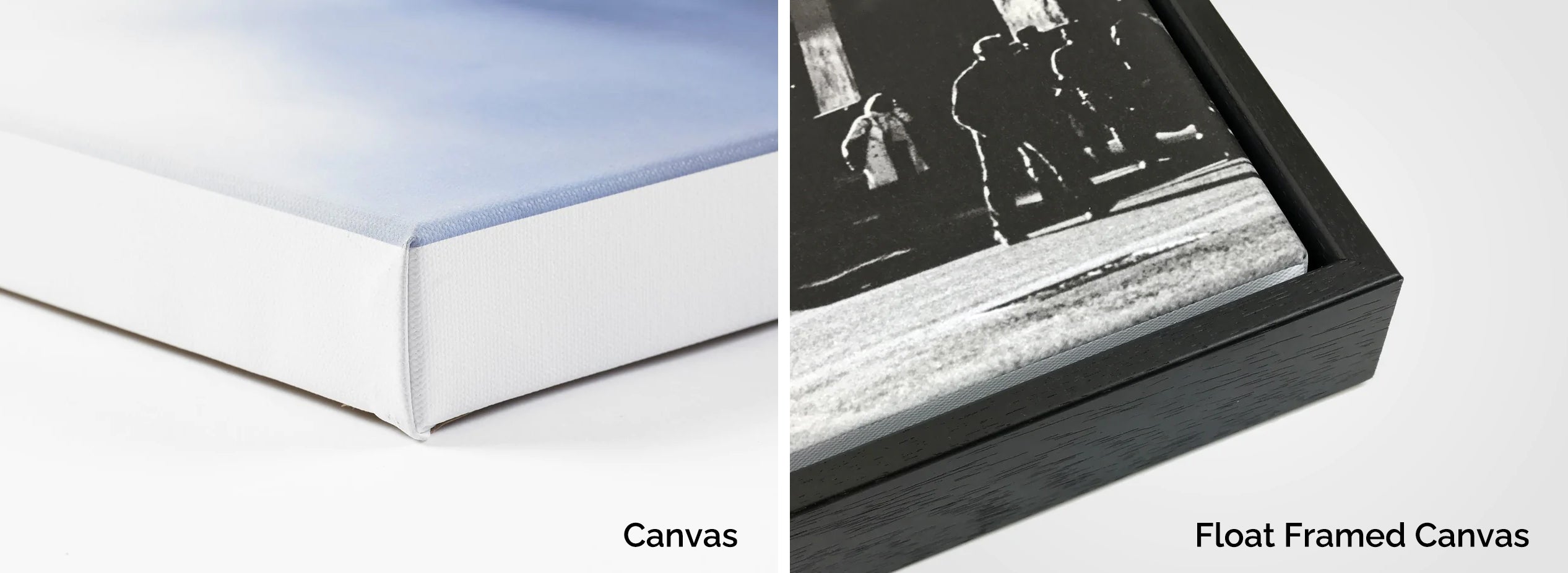 canvas vs float framed canvas