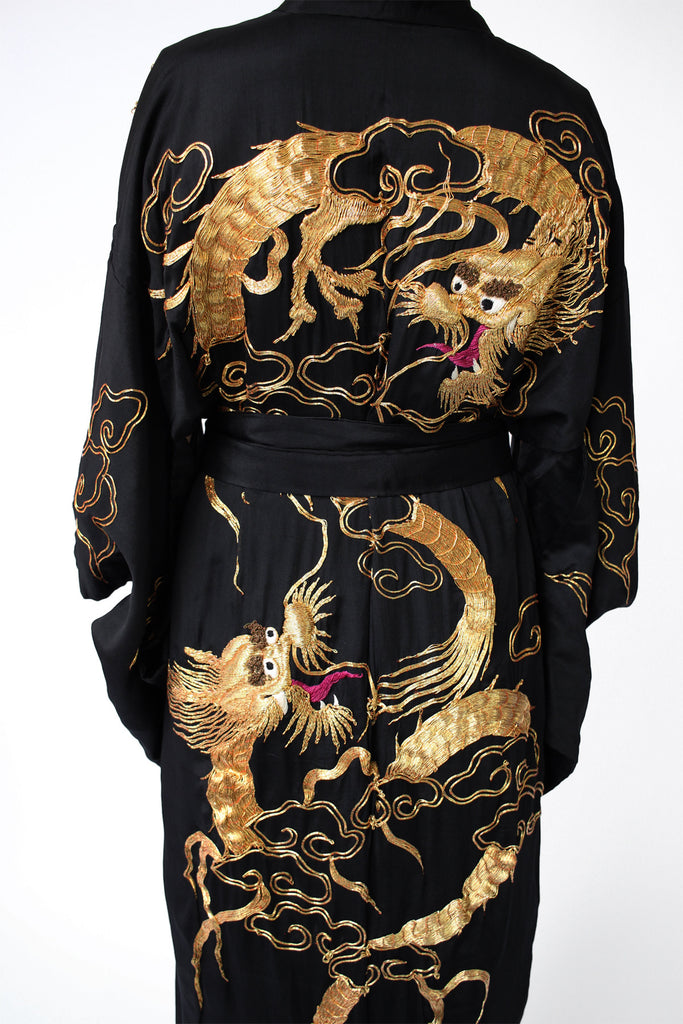 black and gold kimono dress