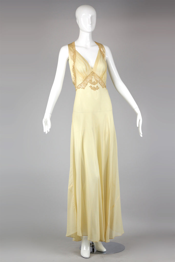 Incredible 1930s Silk Chiffon French Couture Peignoir Set Rare Lingeri ...