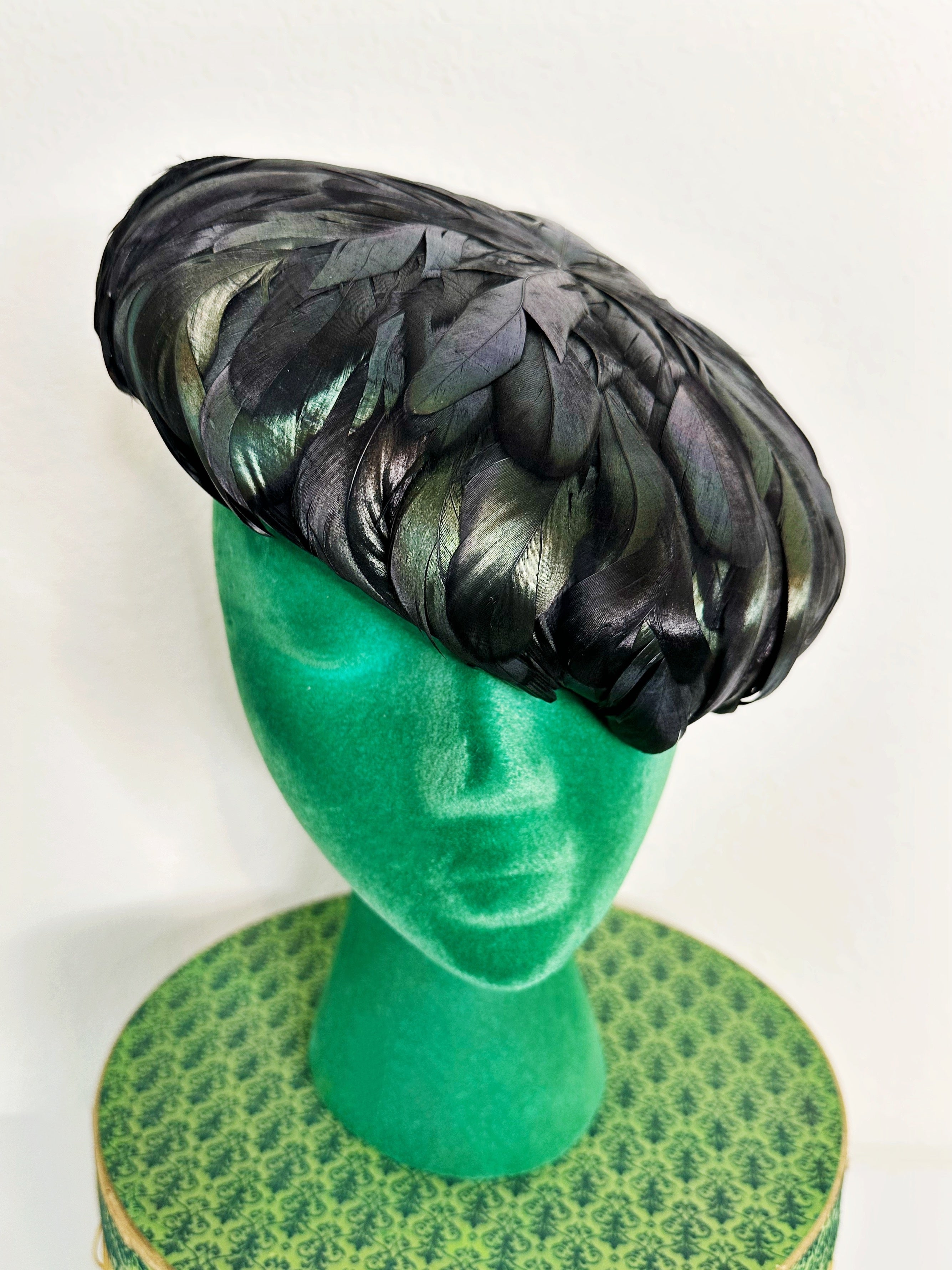 1950s Feather Tilt Hat