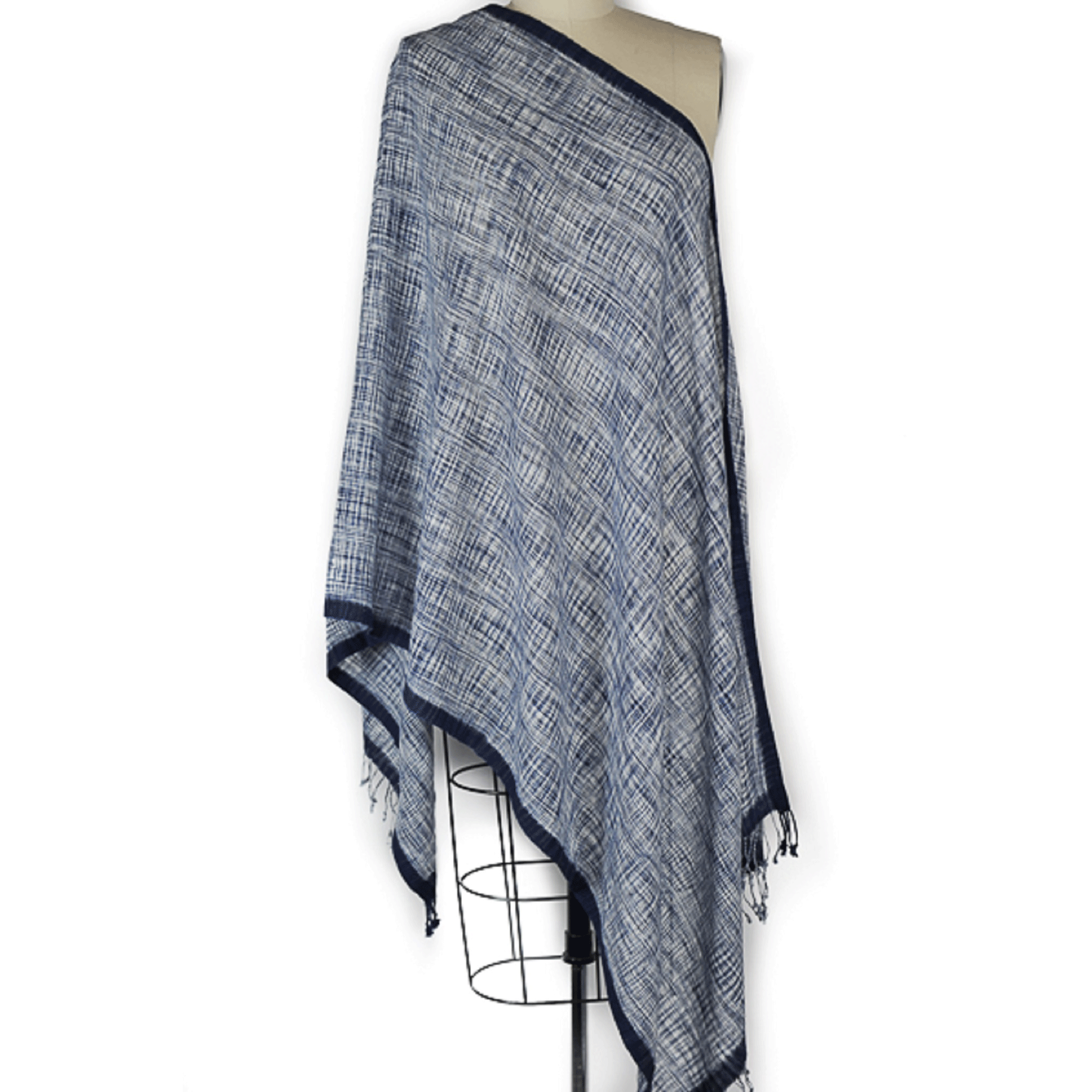 navy cotton scarf