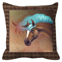 Salt Creek Horse Throw Pillow