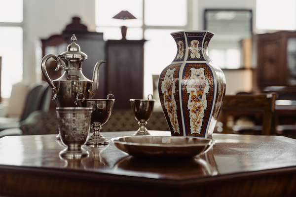 Sustainable, antique furniture, chinaware, antique tea set