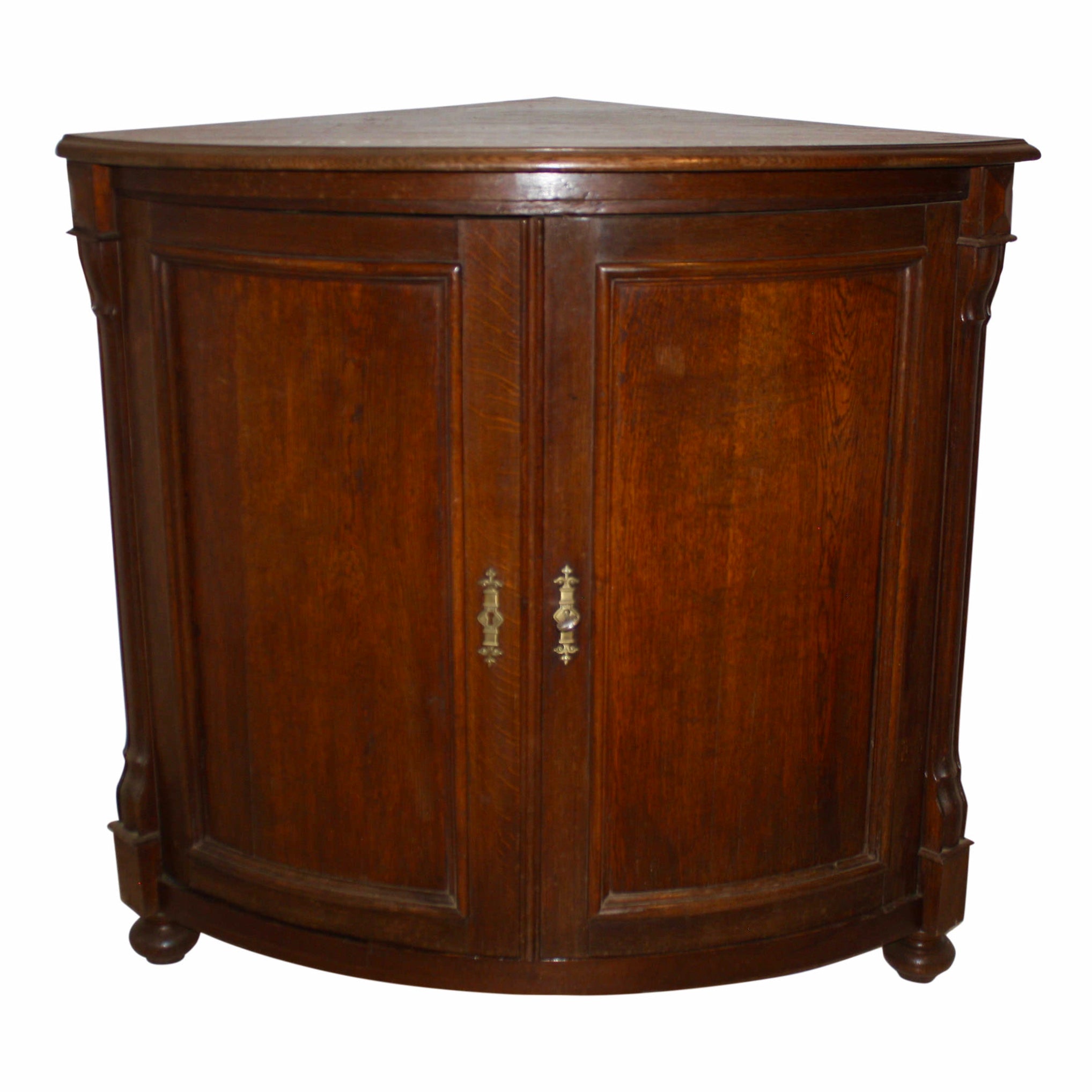 German Bow Front Corner Cabinet Ski Country Antiques Home