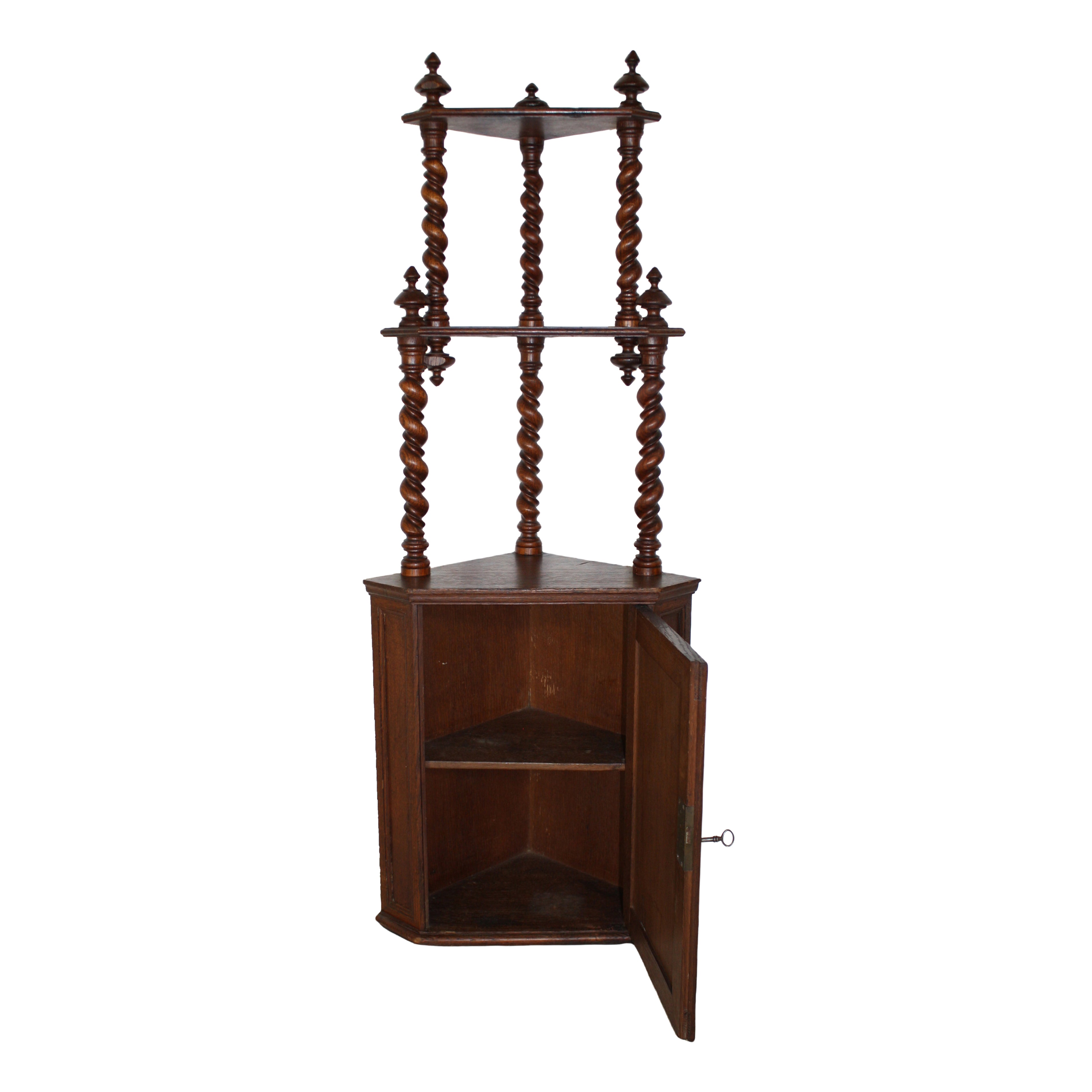 Hanging Corner Etagere With Lower Cabinet Ski Country Antiques