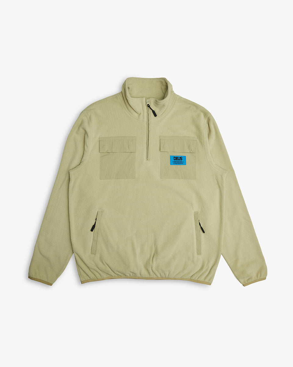 Section Zip Neck Fleece - Sage Green