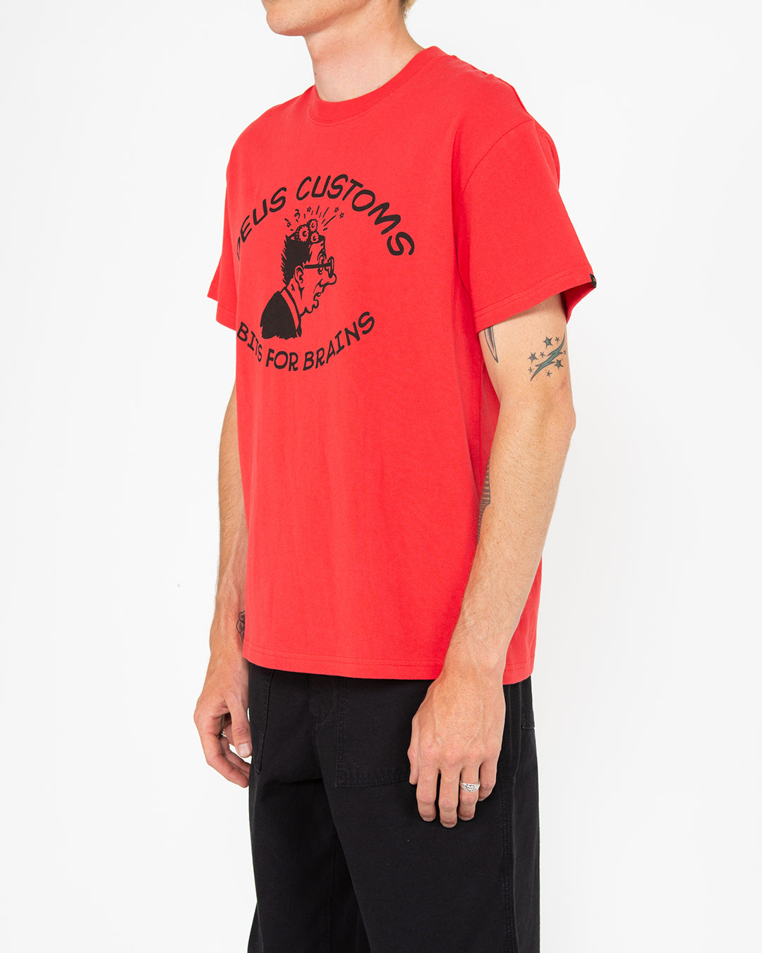 Brainz Tee - Rocco Red