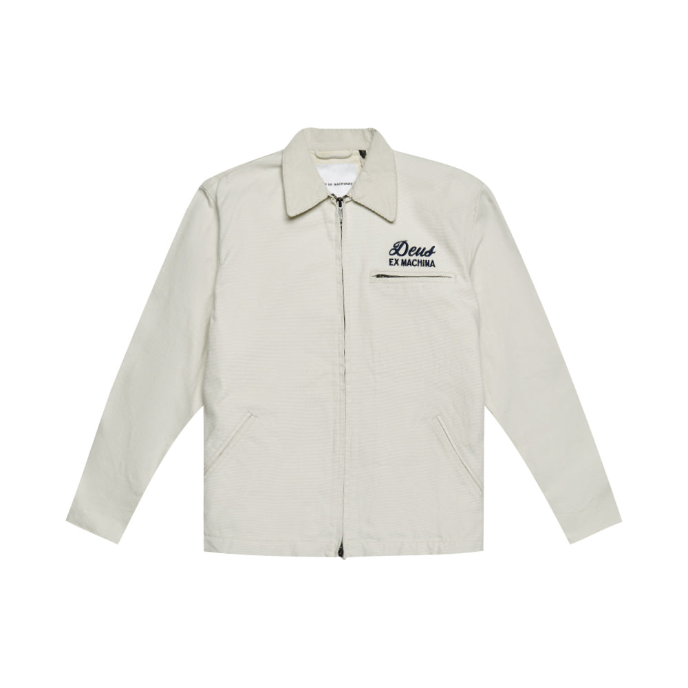 white workwear jacket