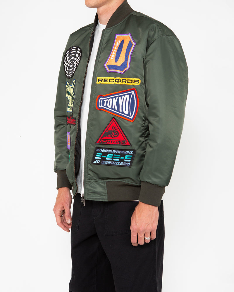 Genrewars Bomber Jacket - Teal Black -