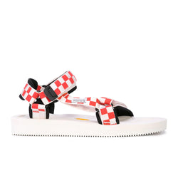 red white sandals