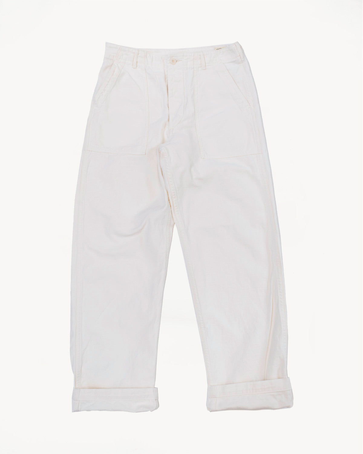 01-7002-P66 - Fatigue Shorts with Paint - Ecru | James Dant