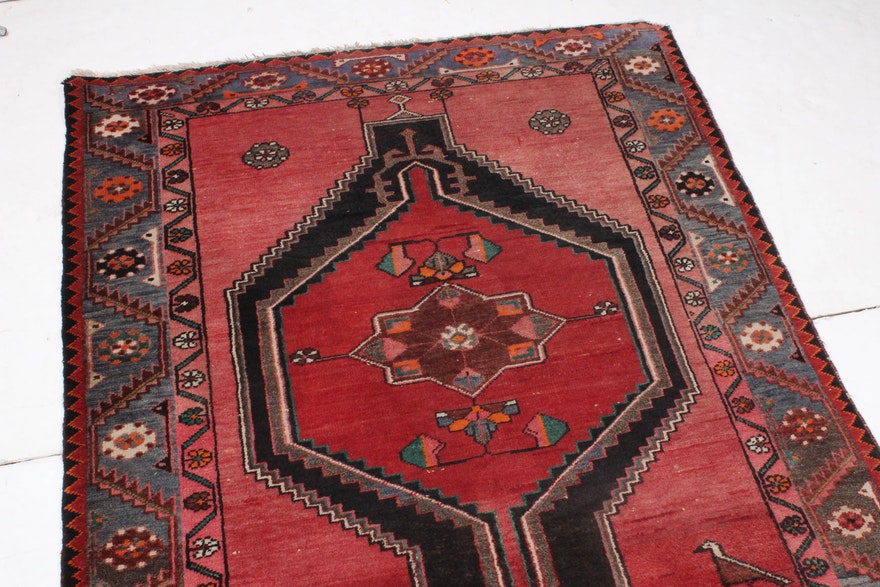 Semi-Antique Hand-Knotted Northwest Persian Pictorial Runner