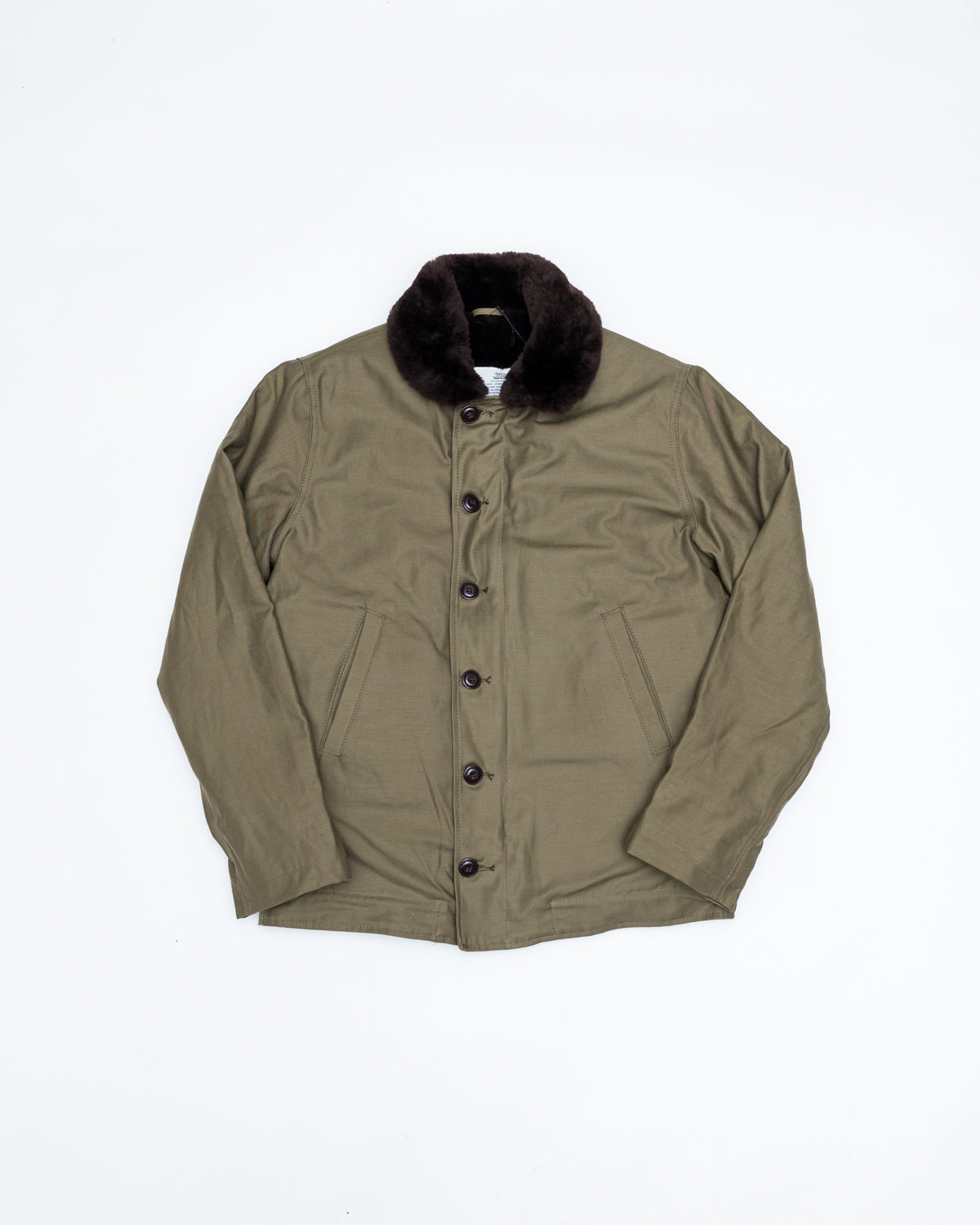 IHM-37-ODG - Oiled Whipcord N-1 Deck Jacket - Olive | James Dant