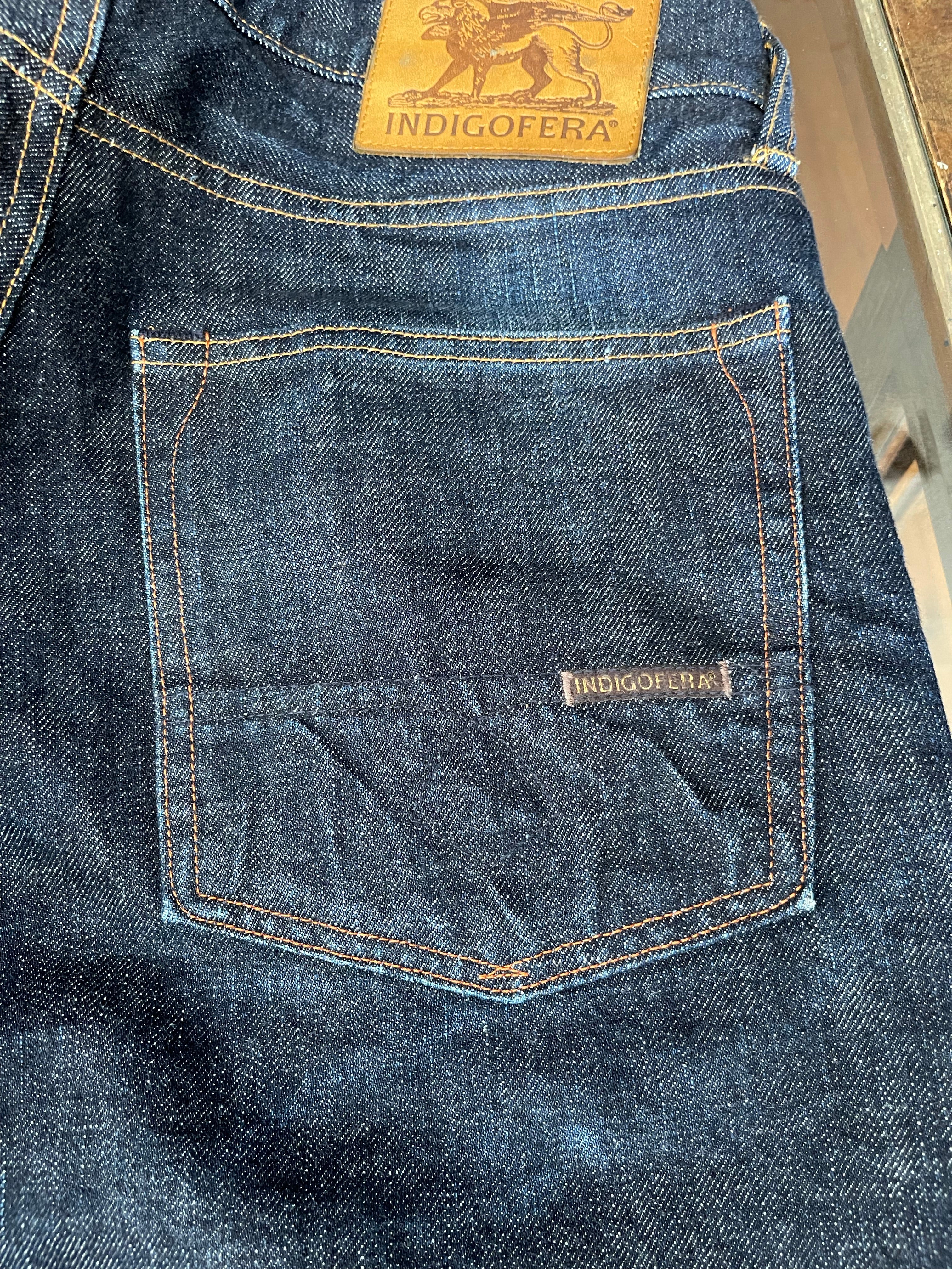 Gently Used Indigofera Buck Jeans in 18oz Selvedge - Indigo