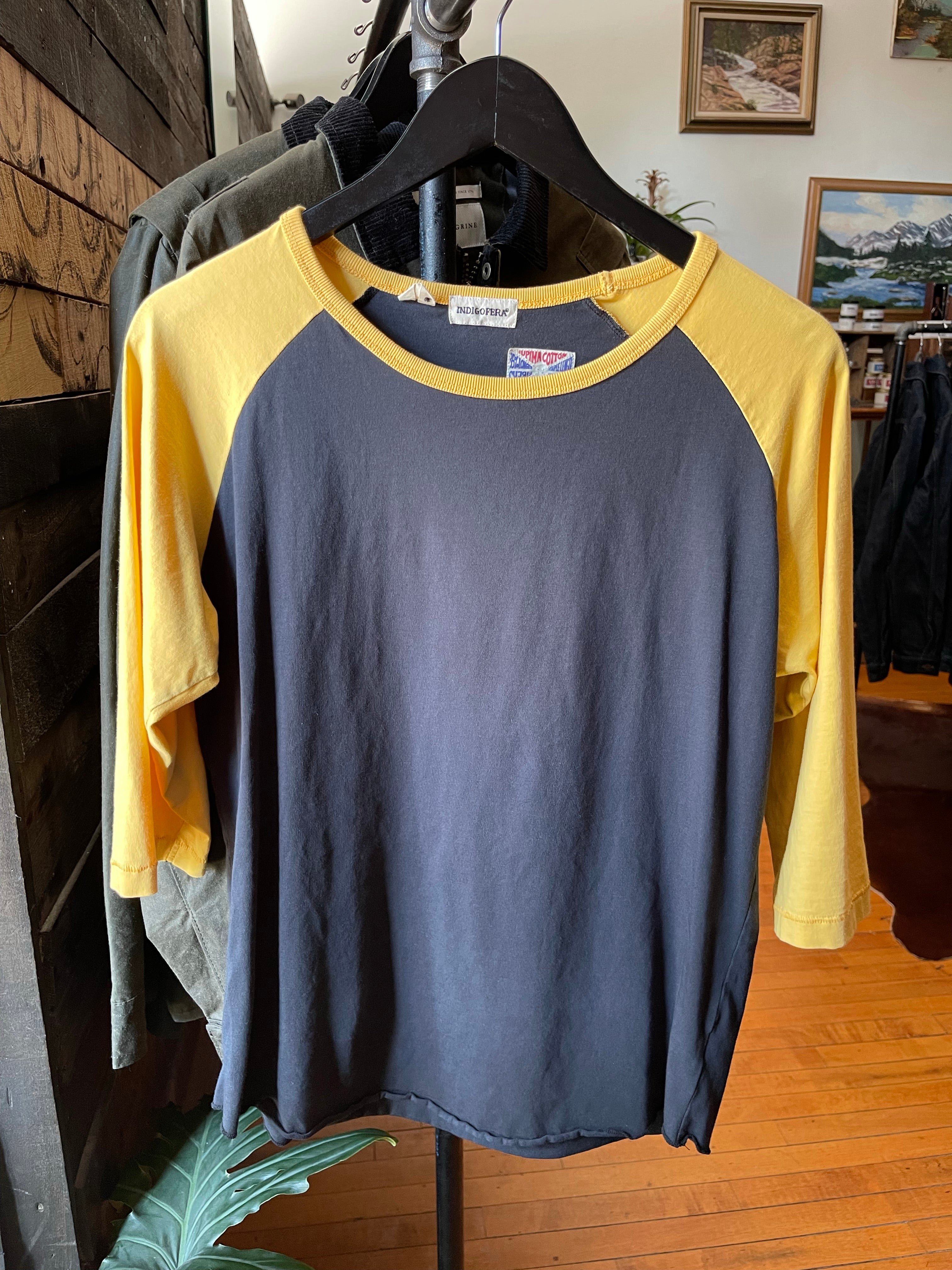 Gently Used Indigofera T-Shirt 2-Pack - Yellow/black & White Graphic
