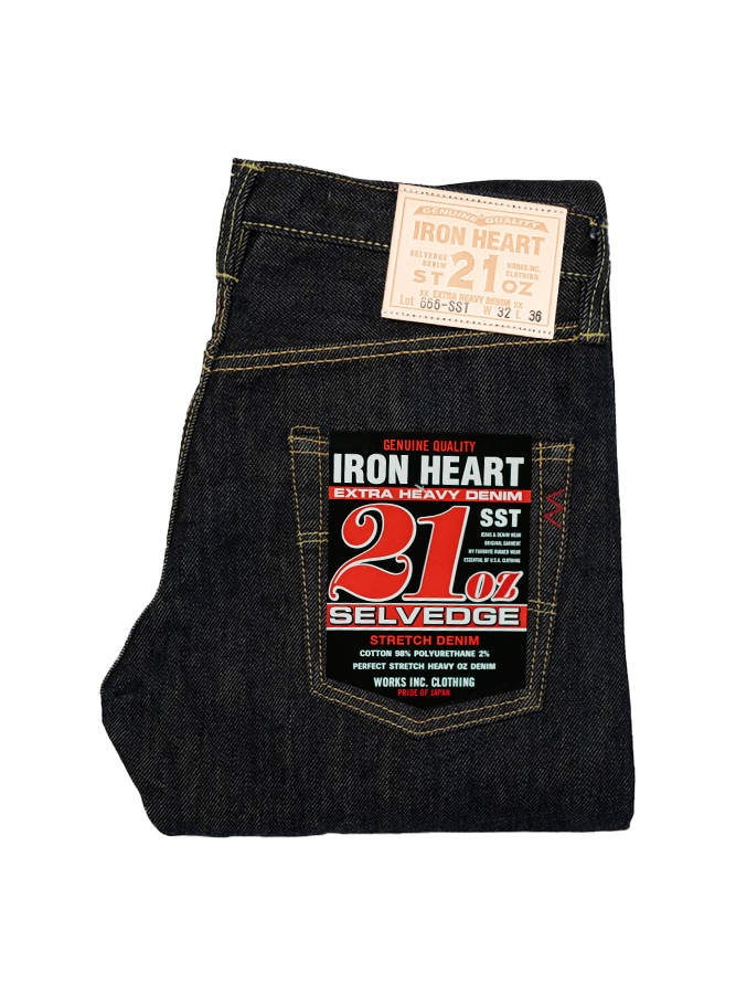 IH-666S-UHR - 21/23oz Ultra Heavy Raw Selvedge Denim Slim Straight